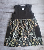 Sew BeYOUtful - Children's Grow with Me Gathered Tank Dress | Mushroom