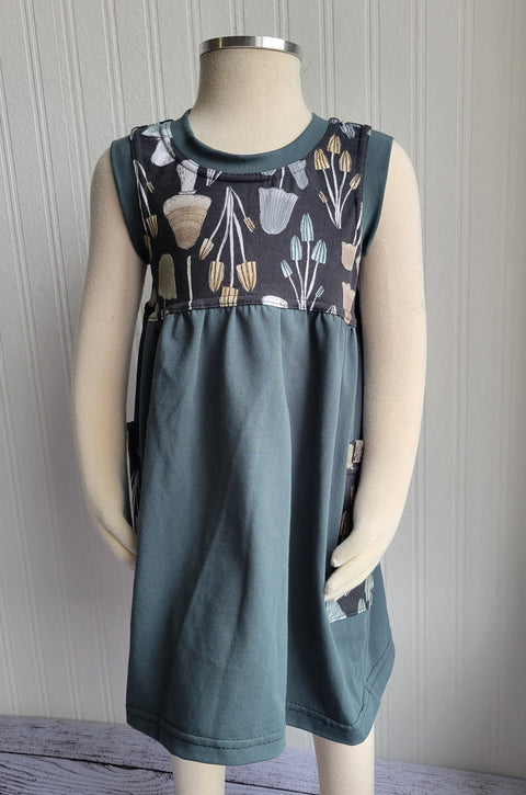 Sew BeYOUtful - Children's Grow with Me Gathered Tank Dress | Mushroom