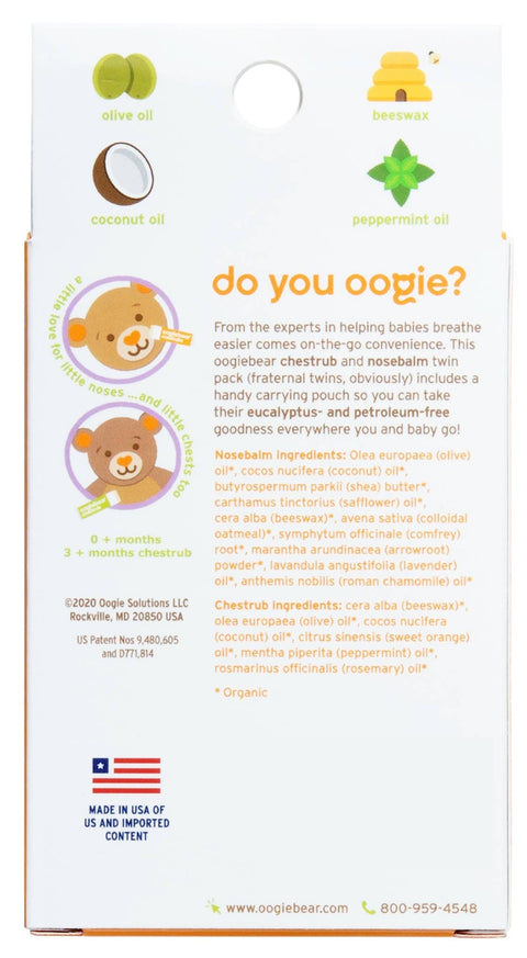 oogiebear - Oogiebear mini nose balm and chest rub kit