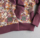 Sew BeYOUtful - Children's Grow with Me Pullover or Hoodie | Black Cherry Floral