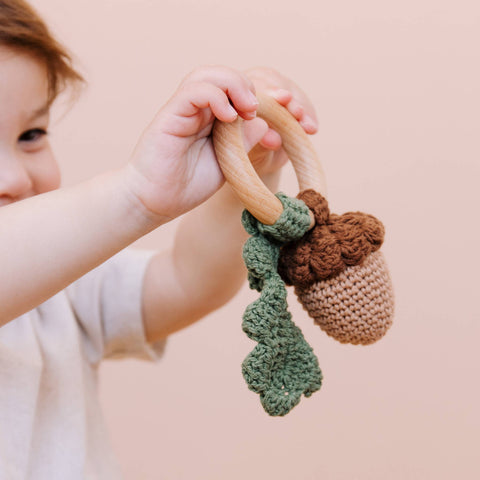 The Blueberry Hill - Cotton Rattle Teether | Acorn