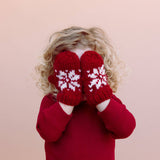 The Blueberry Hill - Snowflake Mittens | Red