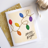 The Noble Paperie - Merry + Bright | Holiday Rainbow Christmas - Boxed Set of 8