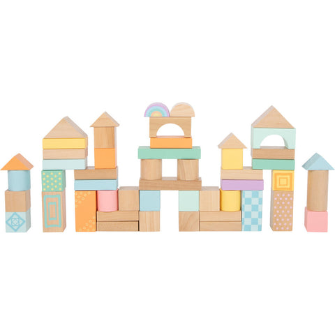 small foot - Pastel Building Blocks 50 Piece Playset