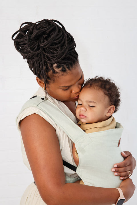 Happy Baby - Revolution Baby Carrier | Seafoam + Desert Tan Webbing