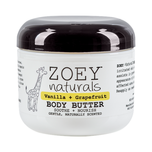 Zoey Naturals - Body Butter - Vanilla + Grapefruit - 4fl oz