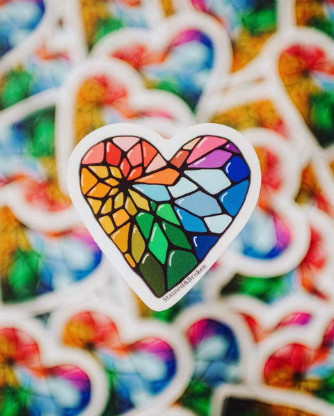 Stained & Broken - Heart Sticker