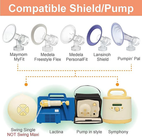 Maymom - Medela Compatible | MyFit Narrow Mouth Base Connector 2 pack