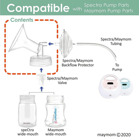 Maymom - Wide Neck Breast Shield | Spectra Compatible