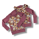 Sew BeYOUtful - Children's Grow with Me Pullover or Hoodie | Mauve Floral