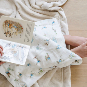 Saranoni -  MINI Peter Rabbit (TM) Bamboo Rayon Muslin/Lush Blanket | Boy