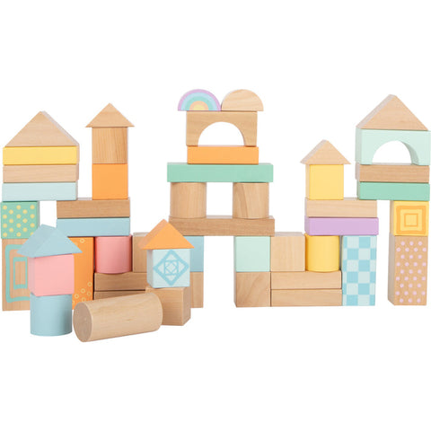 small foot - Pastel Building Blocks 50 Piece Playset