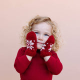 The Blueberry Hill - Snowflake Mittens | Red