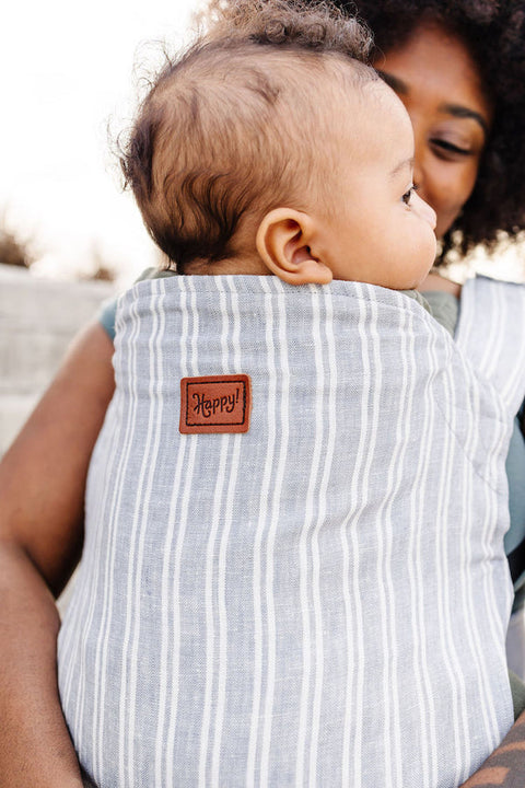 Happy Baby - Versa Baby Carrier | French Stripe + Black Webbing