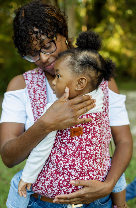 Happy Baby - Toddler Carrier | Merlot Bloom + Black Webbing