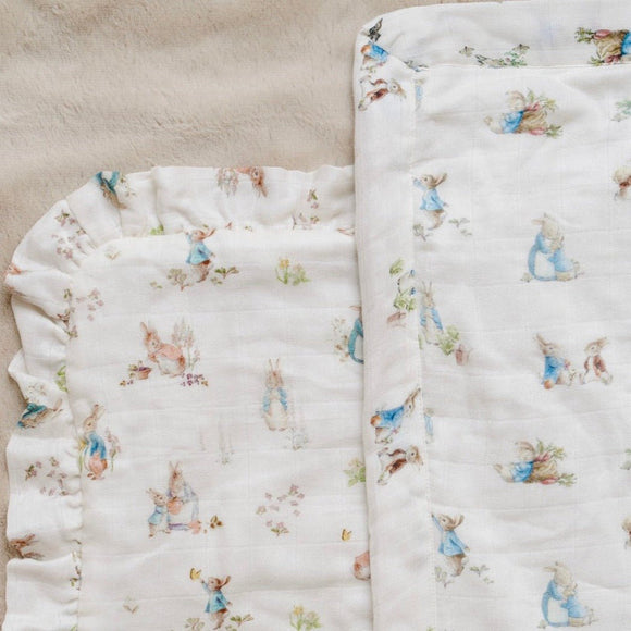 Saranoni -  MINI Peter Rabbit (TM) Bamboo Rayon Muslin/Lush Blanket