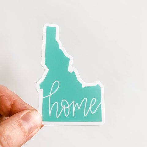 Wildflower Paper Company - Idaho Home Mint Green State Sticker