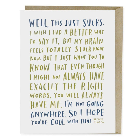who ur thinking of. This card is by @emandfriends - swipe right to see my  first card… this week, I talk to Emily McDowell on how she