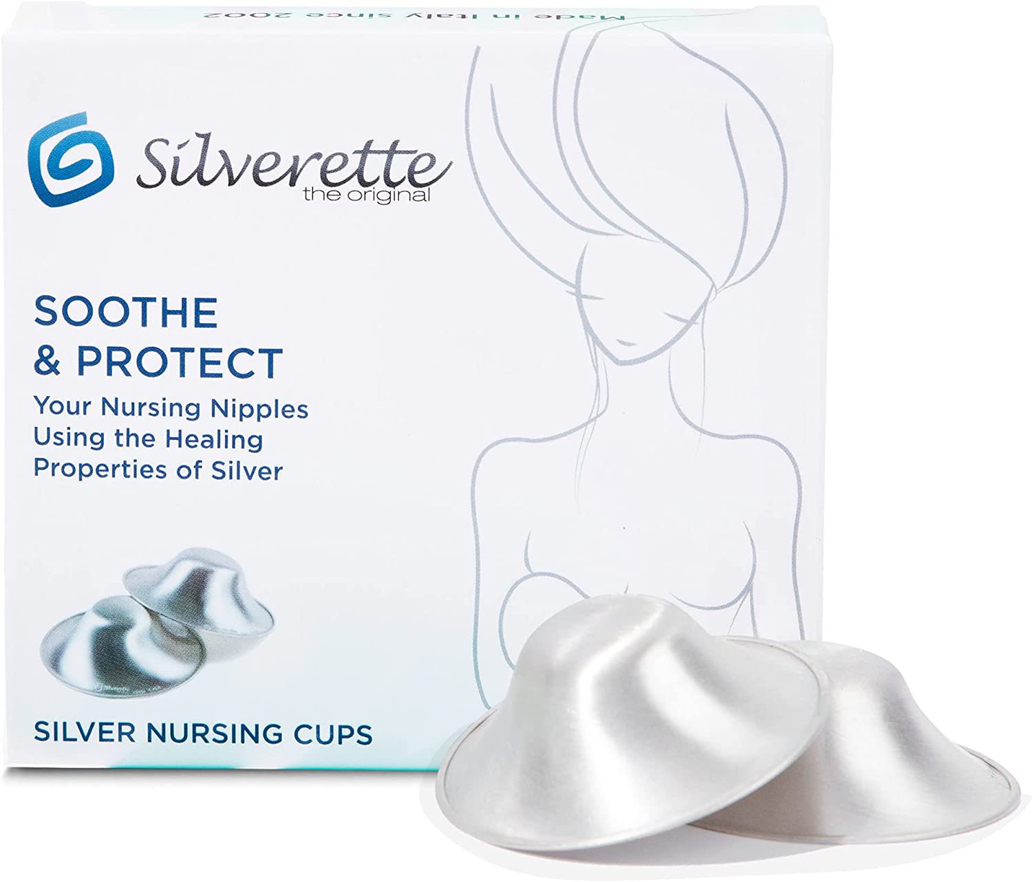 SILVERETTE® Silver Nursing Cups for Sore Nipples - 925 Silver - Regula –  Allemom